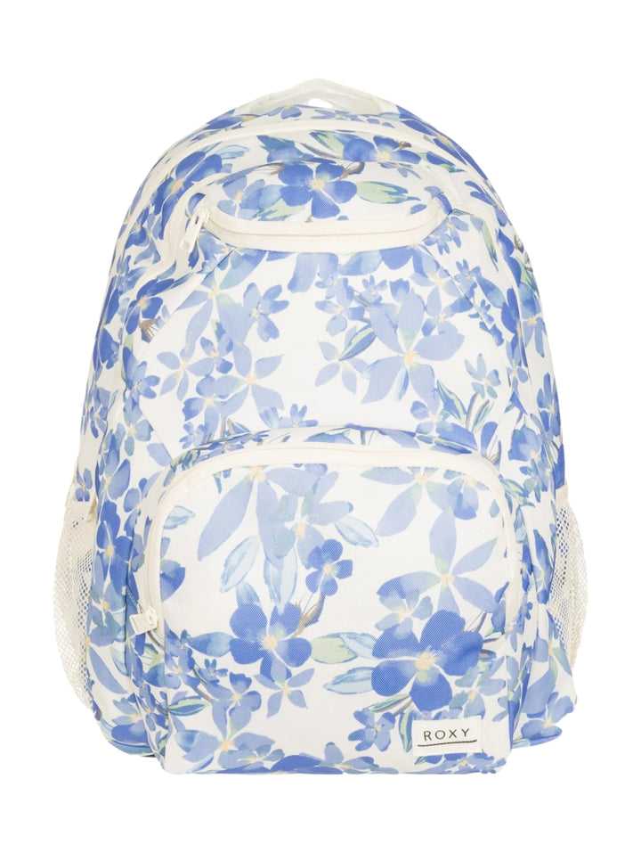 Mochila Roxy Shadow Swell Printed Floral Blanco y Azul
