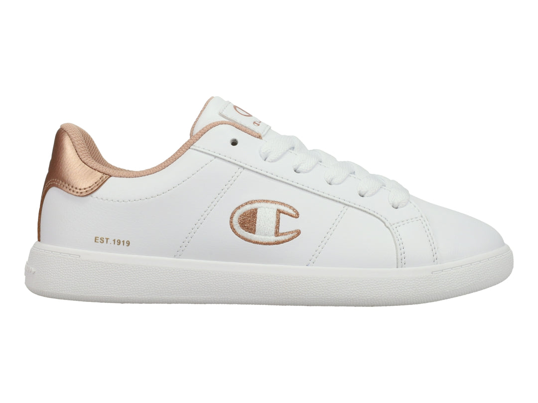Tenis Champion Pure V2 Blanco y Oro Rosa para Mujer