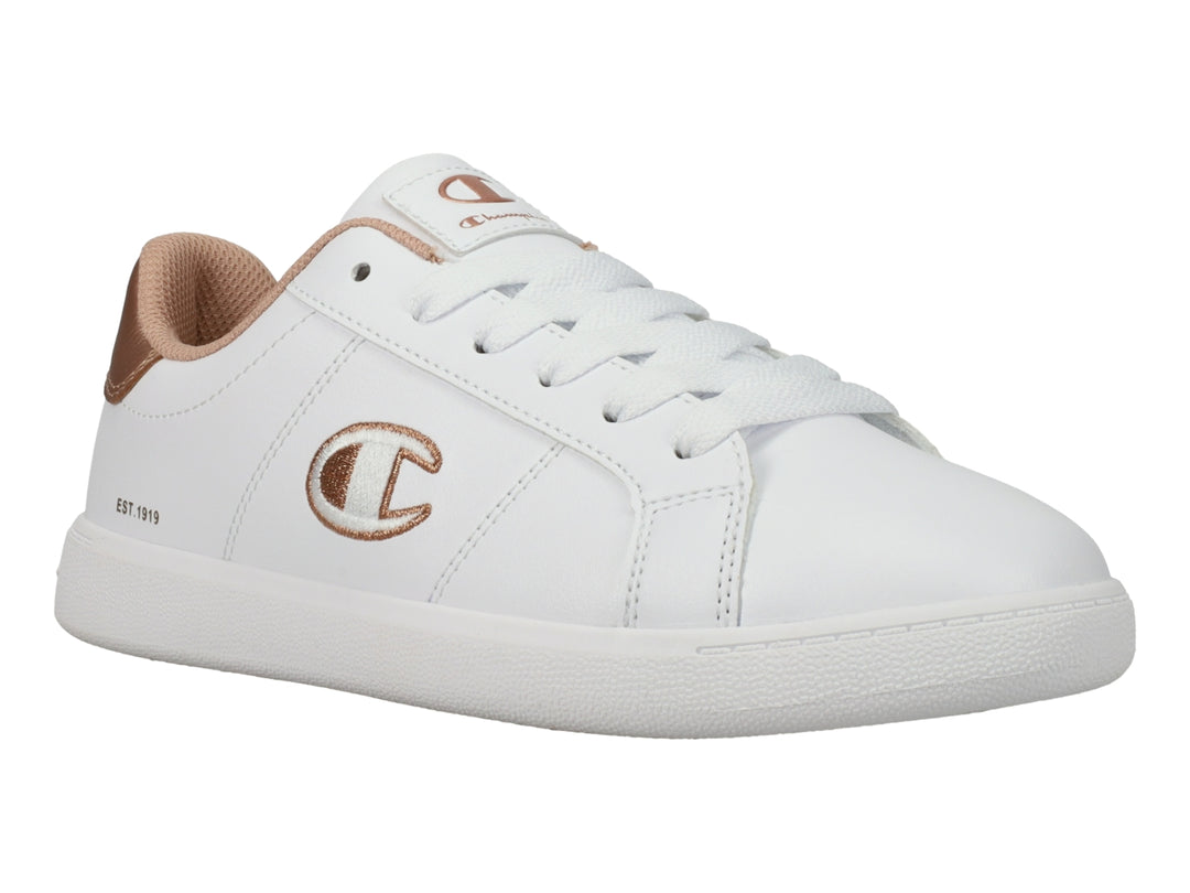 Tenis Champion Pure V2 Blanco y Oro Rosa para Mujer