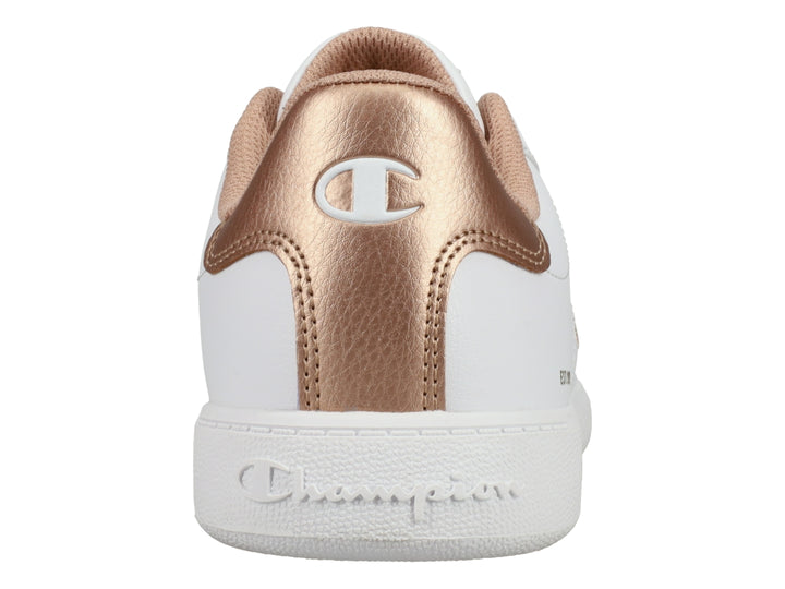 Tenis Champion Pure V2 Blanco y Oro Rosa para Mujer