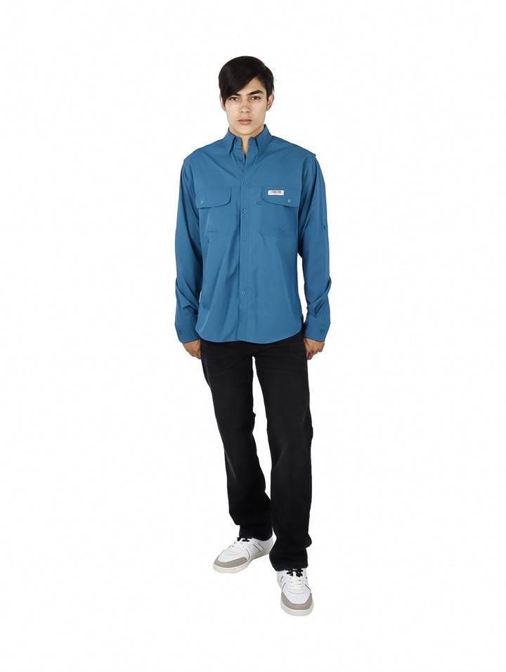 Camisas Pavini Camisa Teal para Hombre