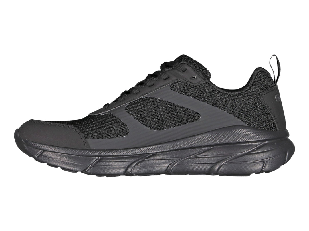Tenis deportivos Charly color negro con malla transpirable y suela robusta.