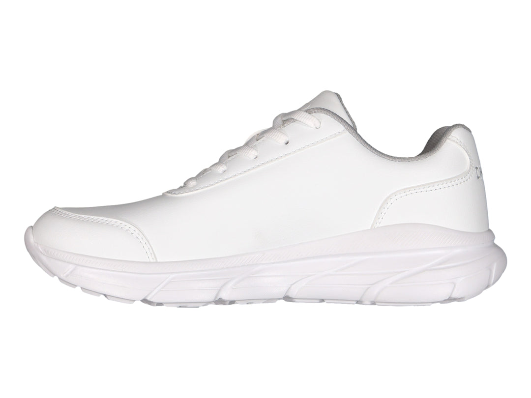 Tenis deportivos Charly color blanco con suela blanca y diseño ligero.