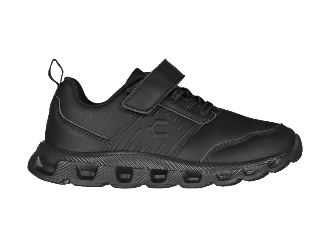 Tenis deportivos Charly color negro con cierre de velcro y agujetas.