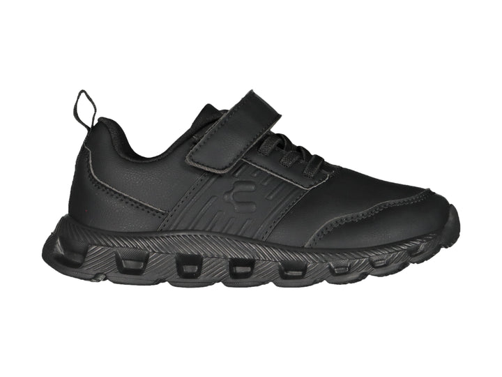 Tenis deportivos Charly color negro con cierre de velcro y agujetas.