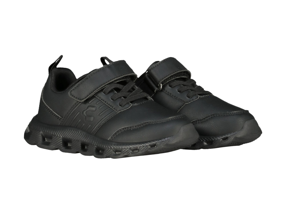 Tenis deportivos Charly color negro con cierre de velcro y agujetas.