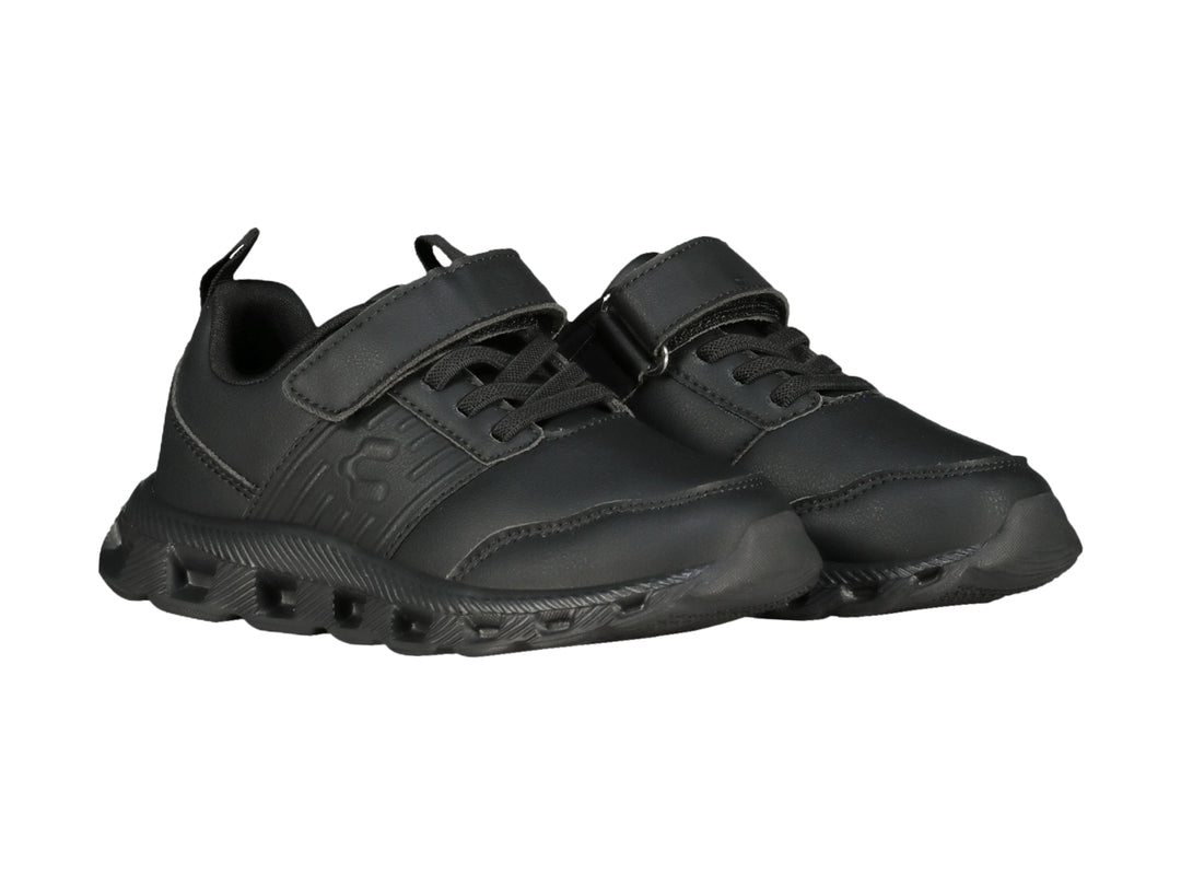 Tenis deportivos Charly color negro con cierre de velcro y agujetas.