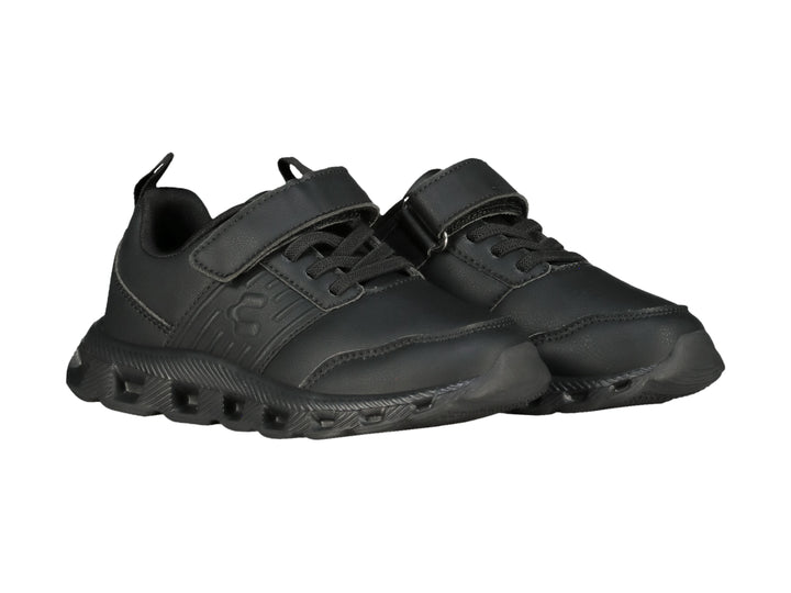 Tenis deportivos Charly color negro con cierre de velcro y agujetas.