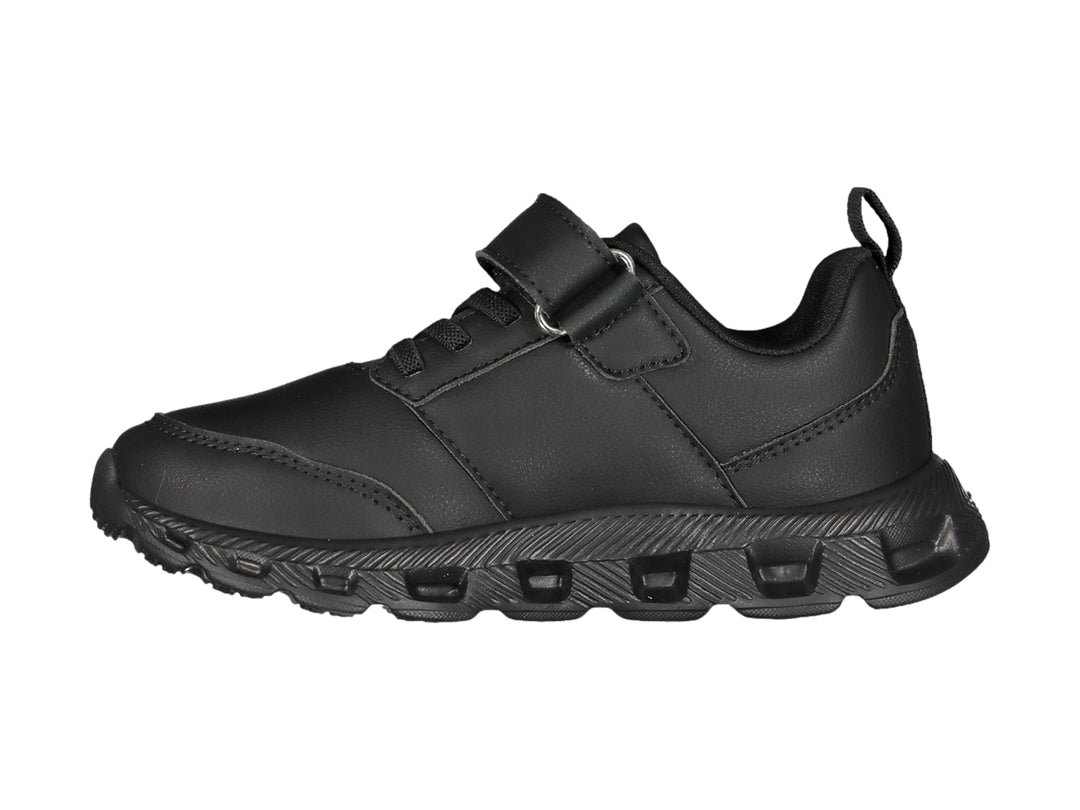 Tenis deportivos Charly color negro con cierre de velcro y agujetas.
