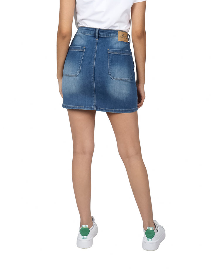 Falda de Mezclilla Furor Color Stone para Mujer