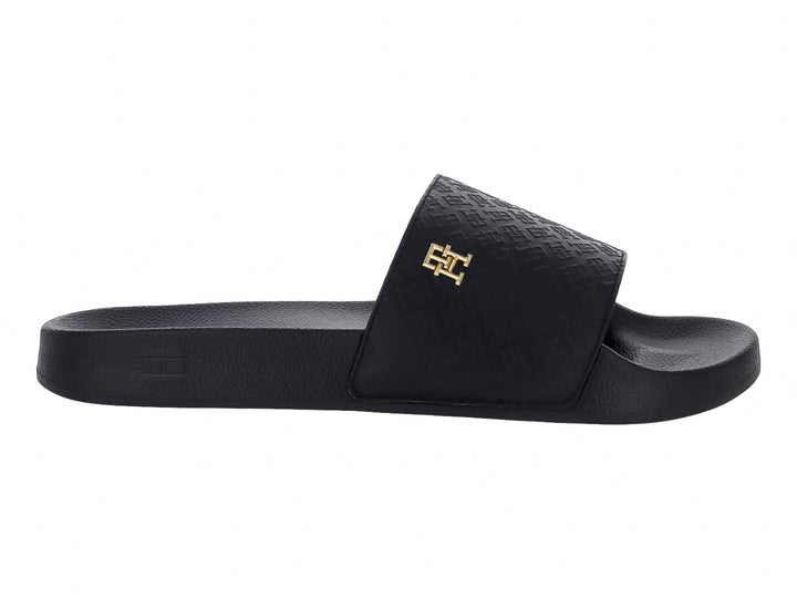 Sandalias Tommy Hilfiger Monogram Negro para Mujer