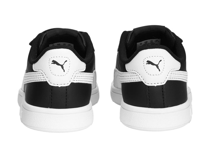 Tenis PUMA Smash 3.0 L V PS color negro con suela blanca y cierre de velcro.