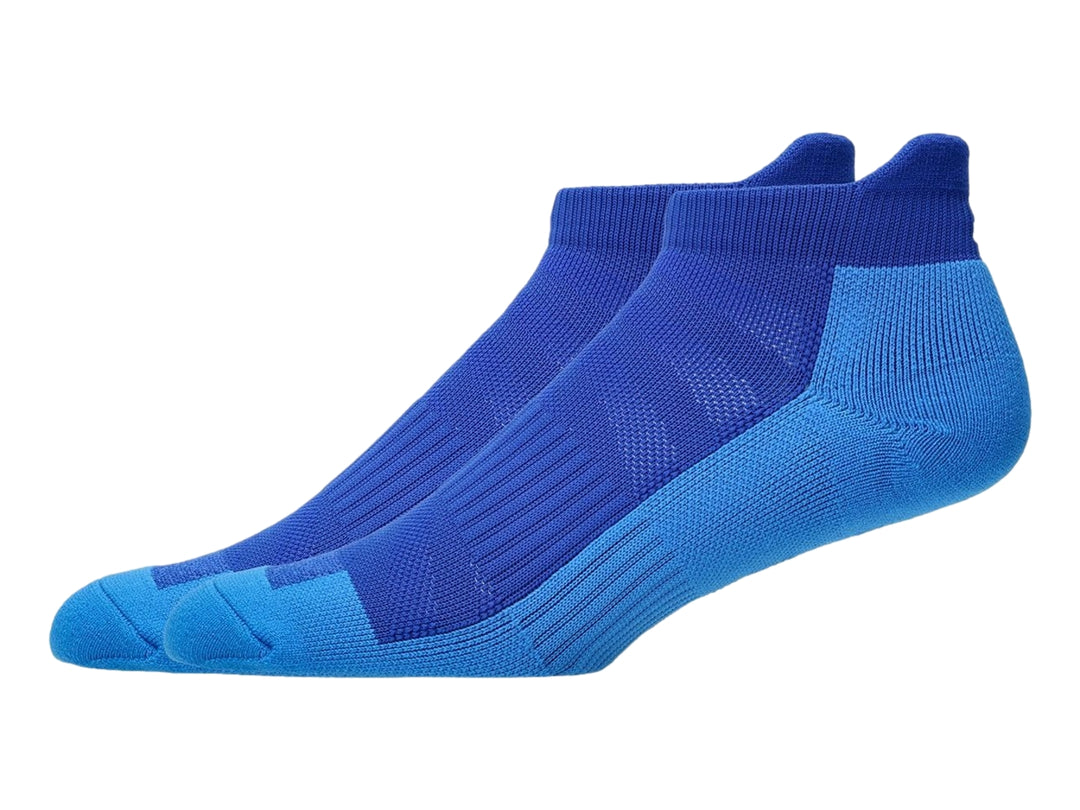 Par de calcetines deportivos ASICS en tonos azul ilusión y azul costa.