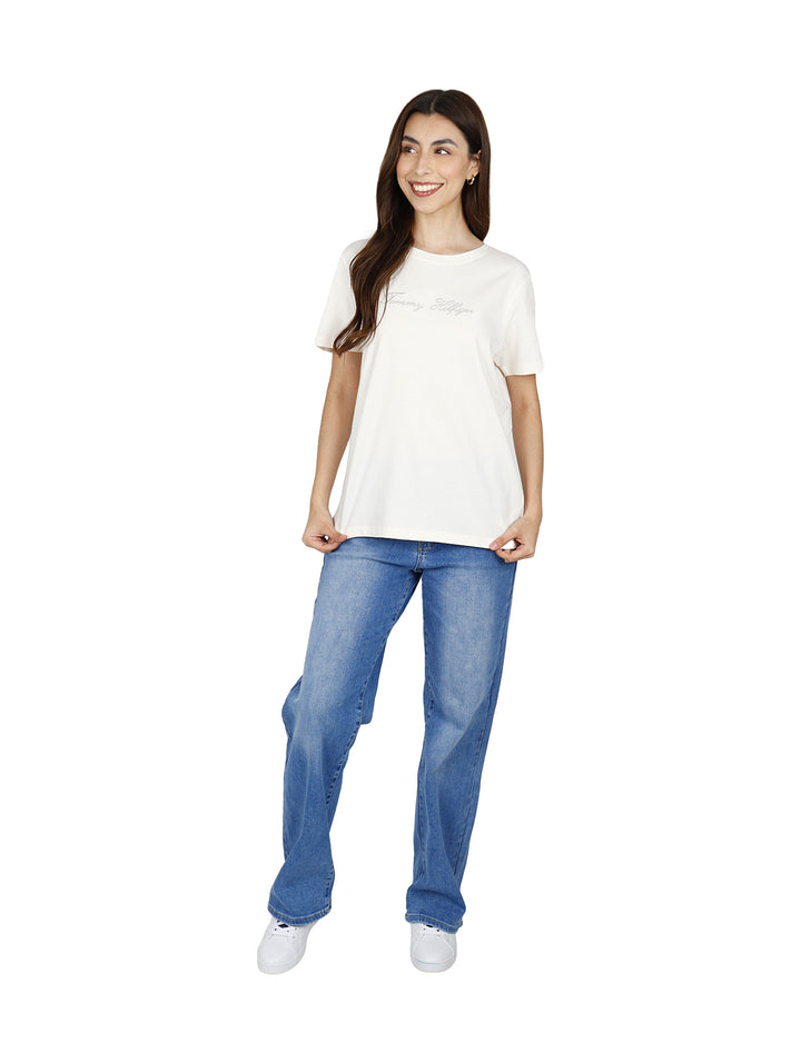 Playera Tommy Hilfiger Blanco para Mujer