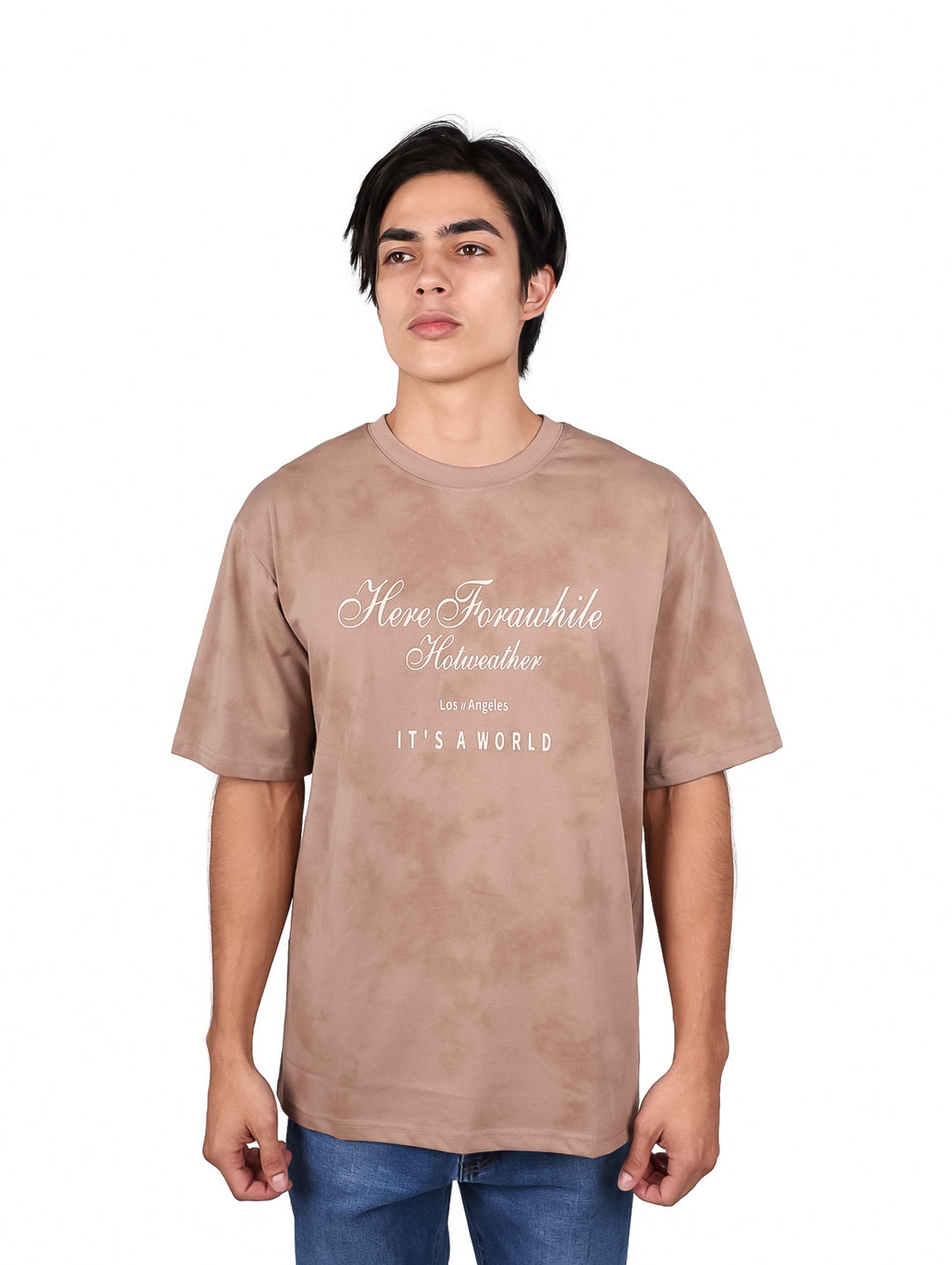 Playera Moda Pritex Oversize Café para Hombre