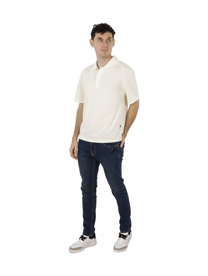 Playera Polo Barabas Color Bone para Hombre