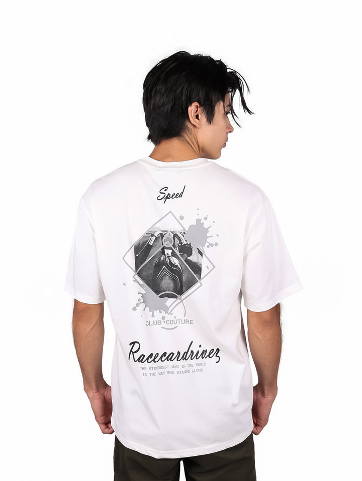 Playera Moda Pritex Oversize Blanco para Hombre