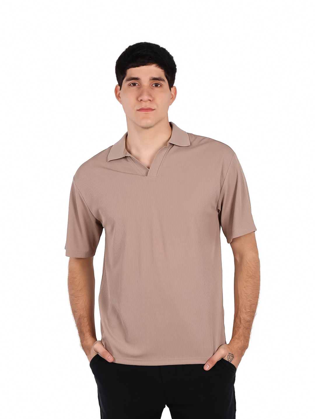 Playera Polo ATOK Gris para Hombre