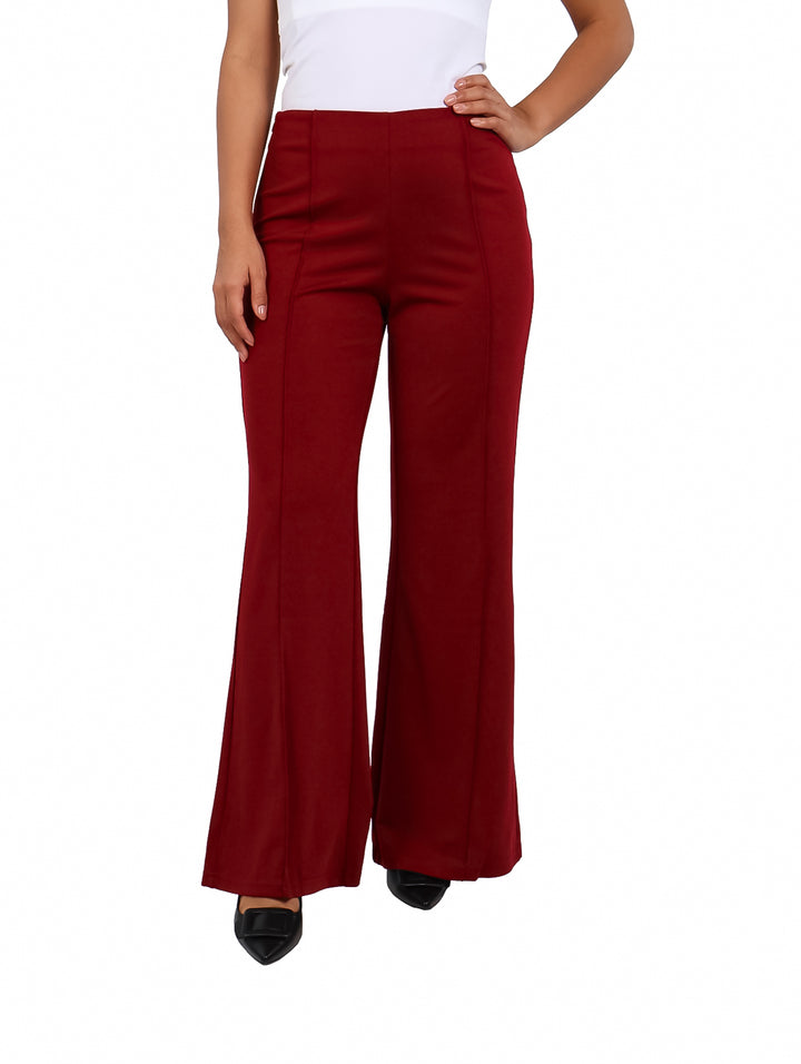Pantalón ATOK Punto Liso Burgundy para Mujer