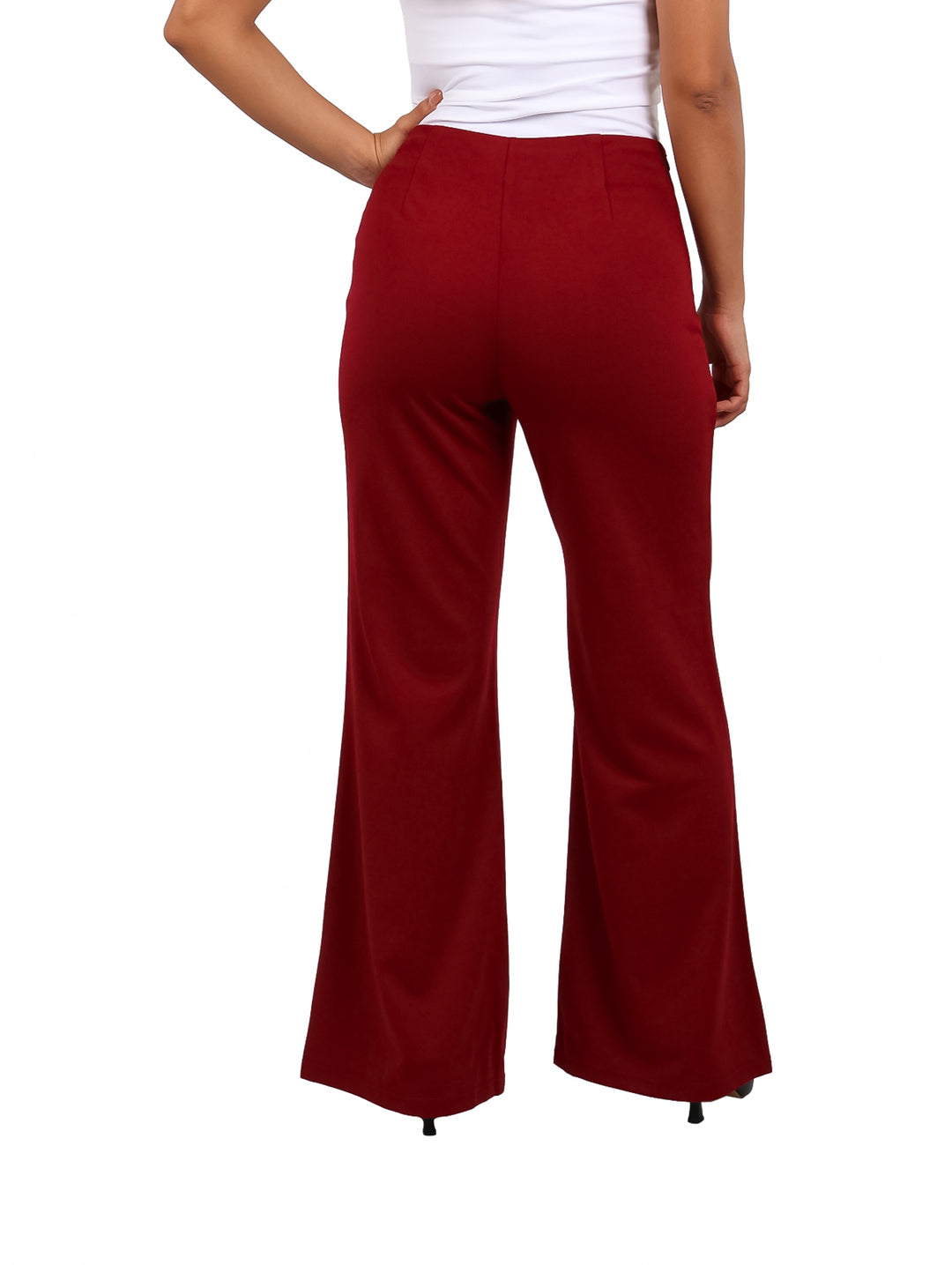 Pantalón ATOK Punto Liso Burgundy para Mujer
