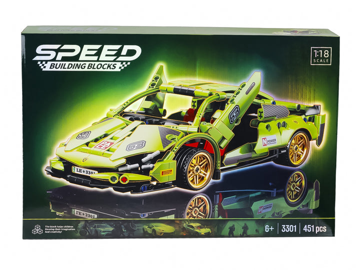 Carro de Bloques Lamborghini Kelder Toys Verde para Nino