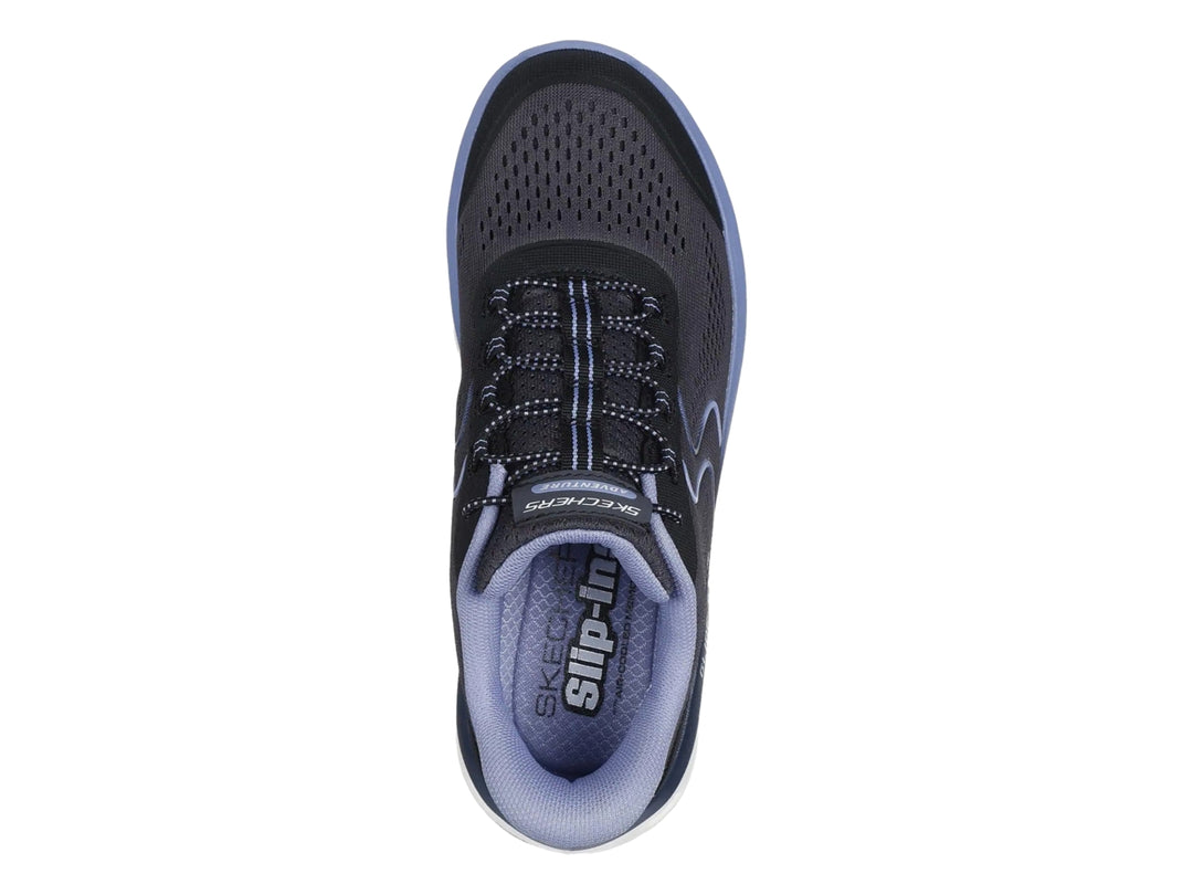 Tenis Skechers Glide-Step Sole Negro y Azul para Mujer