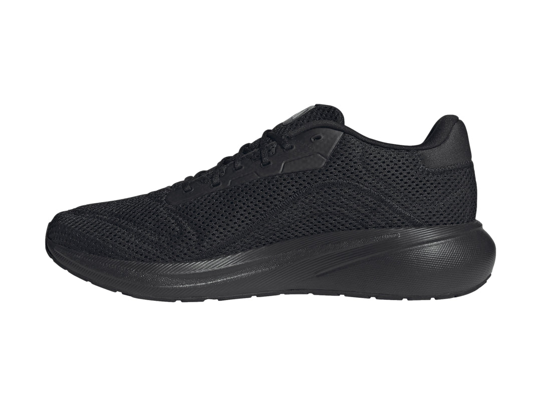 Tenis deportivos Adidas Response Runner en color negro total, vista lateral.