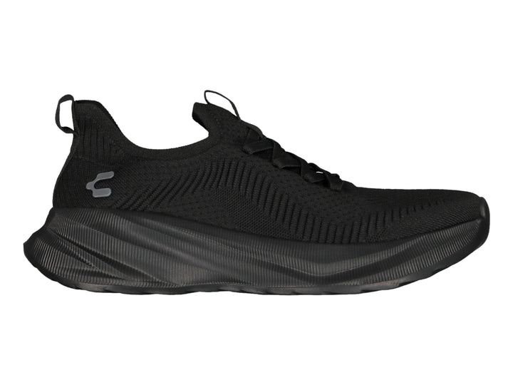 Tenis deportivos Charly color negro con tejido transpirable y suela robusta.