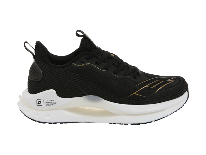 Tenis Lotto Italian Negro con Dorado para Hombre