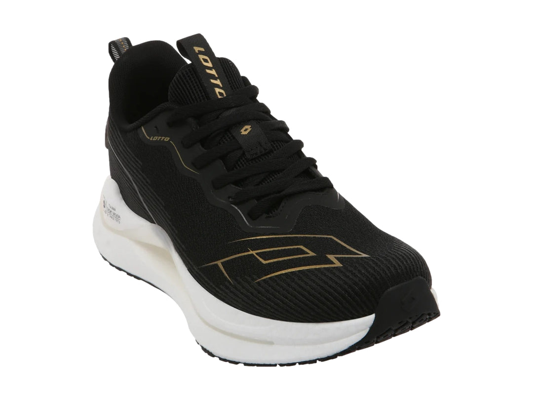 Tenis Lotto Italian Negro con Dorado para Hombre