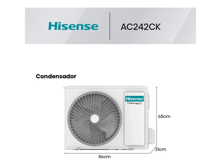 Aire Acondicionado Minisplit Hisense Blanco 2 Toneladas Solo Frío