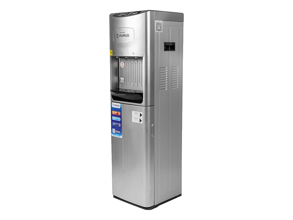 Dispensador de agua oculto Aurus AWD21 en color silver con acabado metálico y diseño moderno.