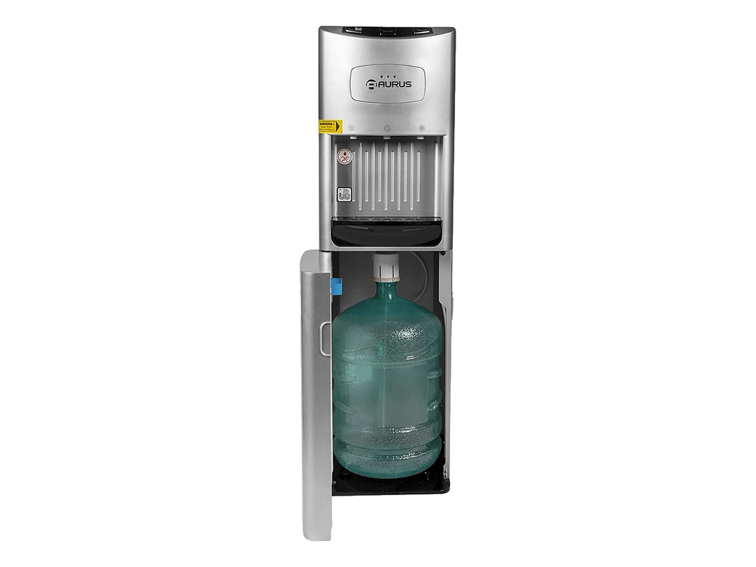 Dispensador de agua oculto Aurus AWD21 en color silver con acabado metálico y diseño moderno.