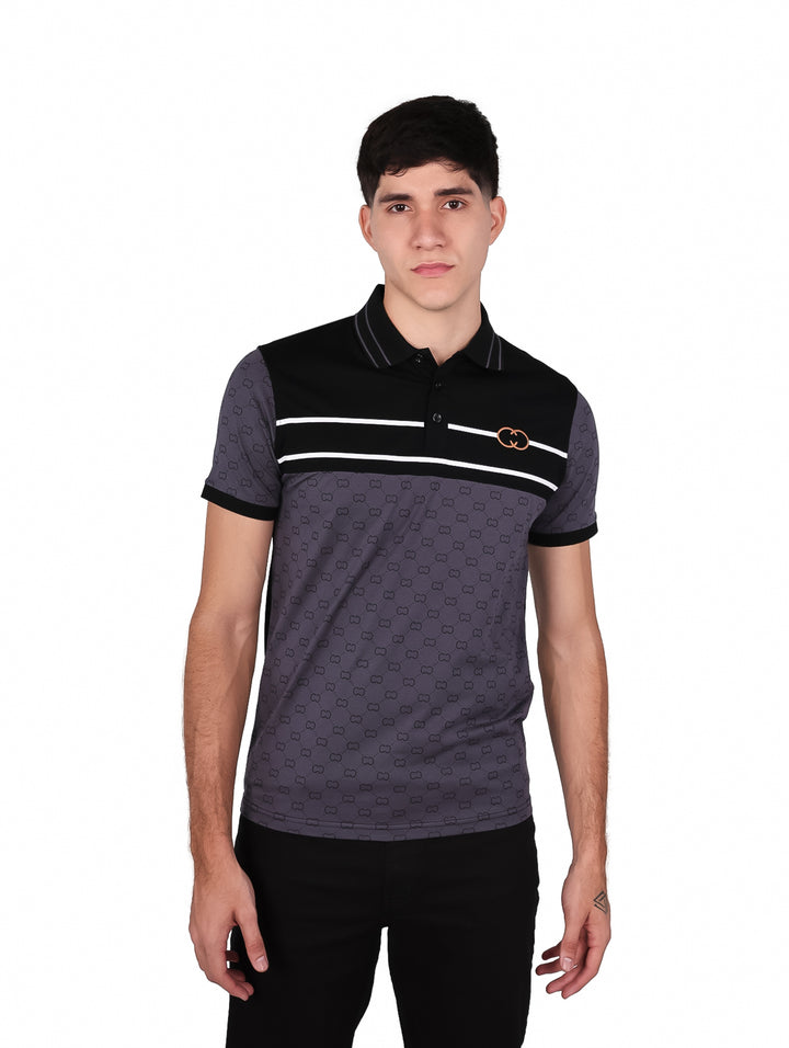Playera Polo Varesi Charcoal para Hombre