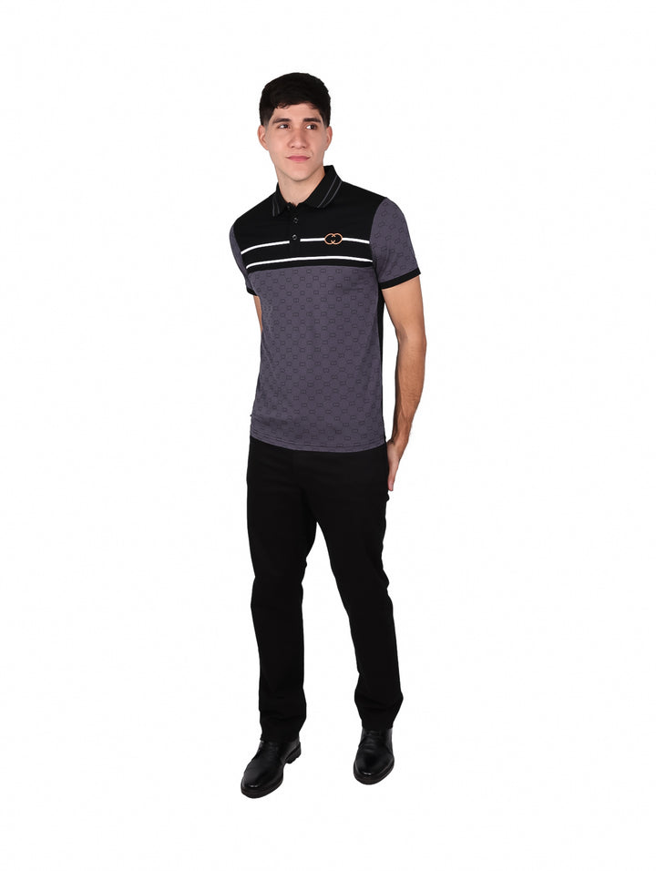 Playera Polo Varesi Charcoal para Hombre