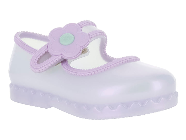 Zapatos Flats Mini Melissa Lila Perlado para Niña