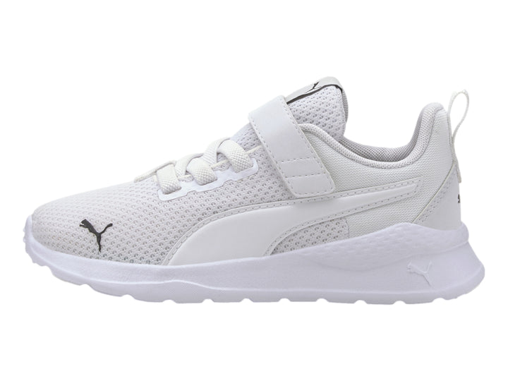 Tenis deportivos PUMA Anzarun Lite AC+ PS para Niño en color blanco con cierre de velcro y malla transpirable.