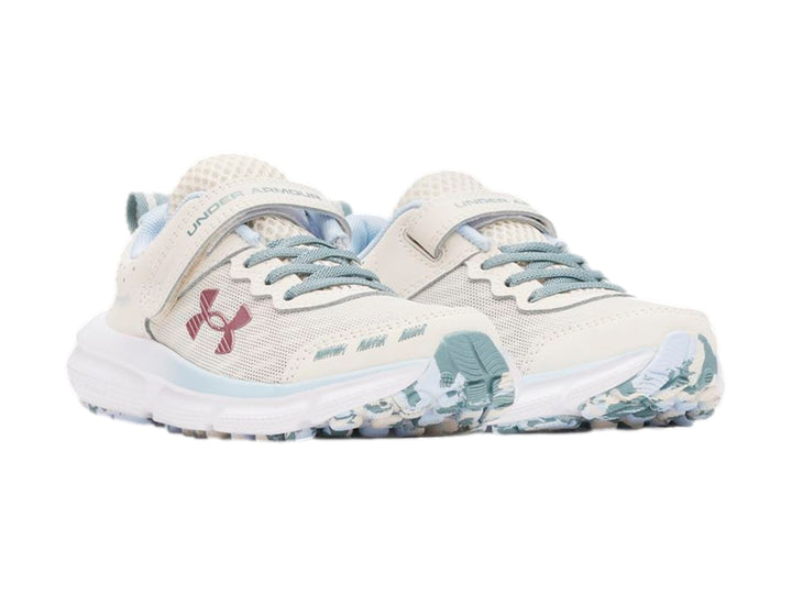 Tenis Under Armour UA GPS Assert 10 Gris y Rosa para Niña