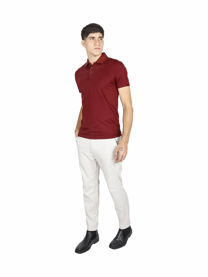 Playera Polo Varesi Color Burgundy para Hombre