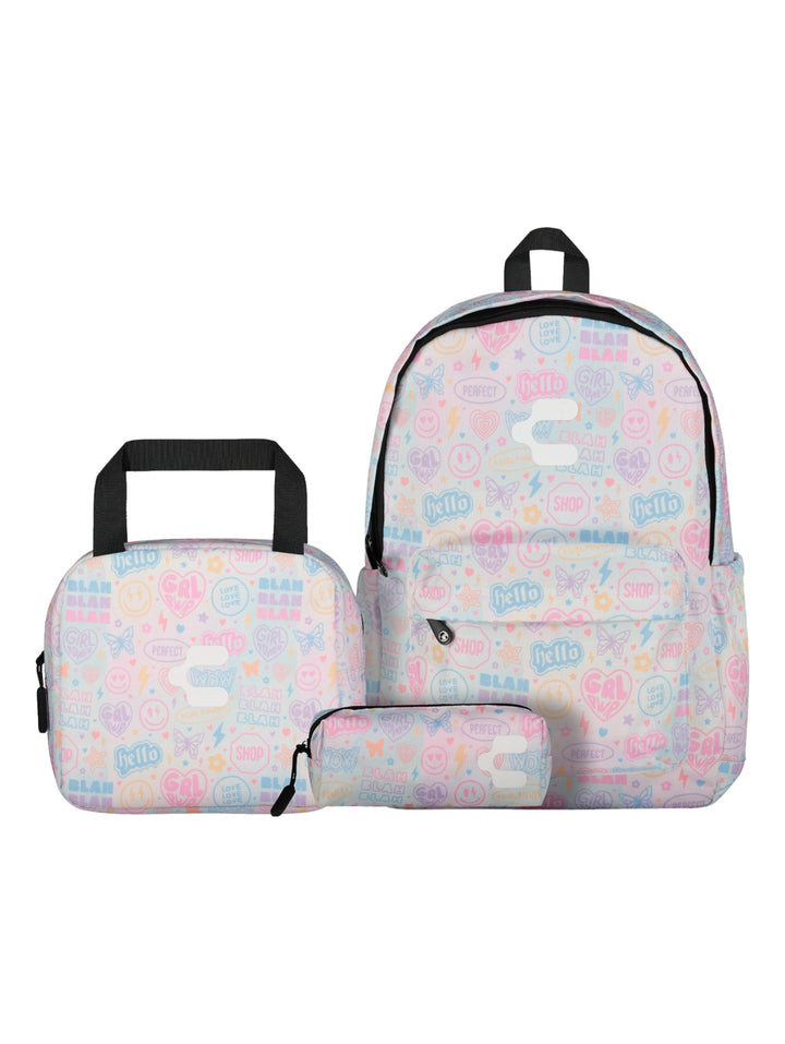 Set Mochila Charly Blanco para Nina