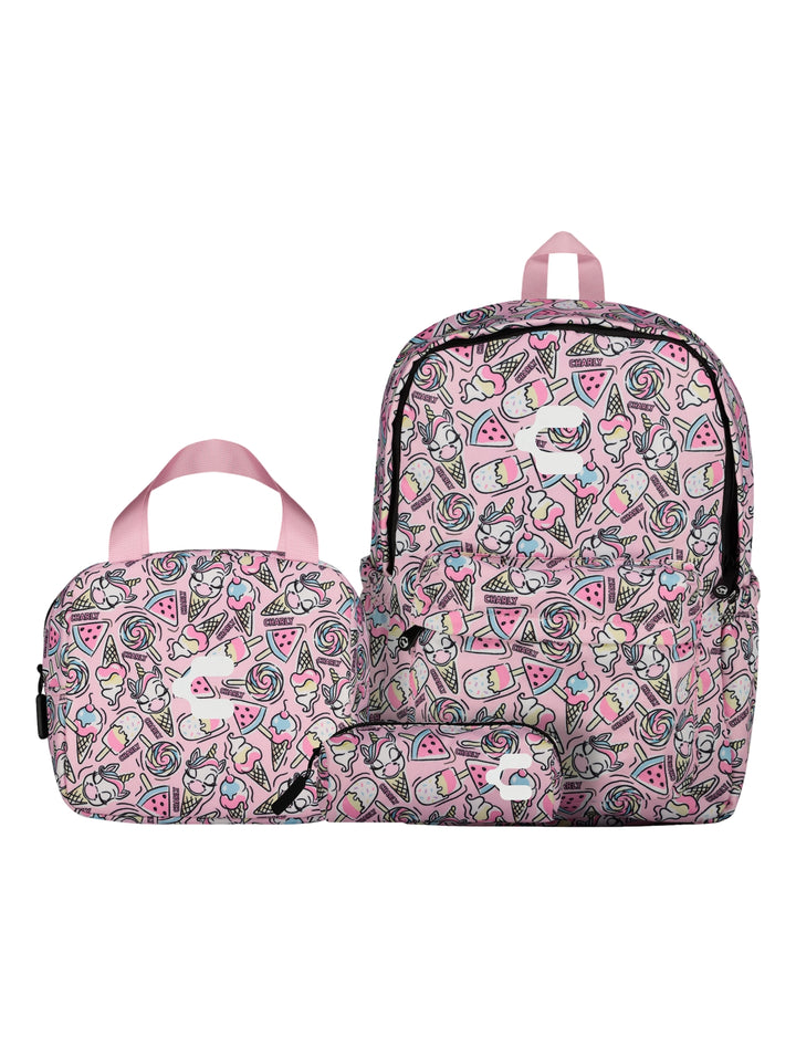 Set Mochila Charly Rosa para Niña