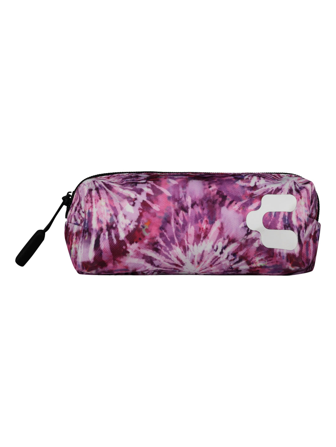 Set escolar Charly color morado con diseño tie-dye, incluye mochila, lonchera y lapicera.