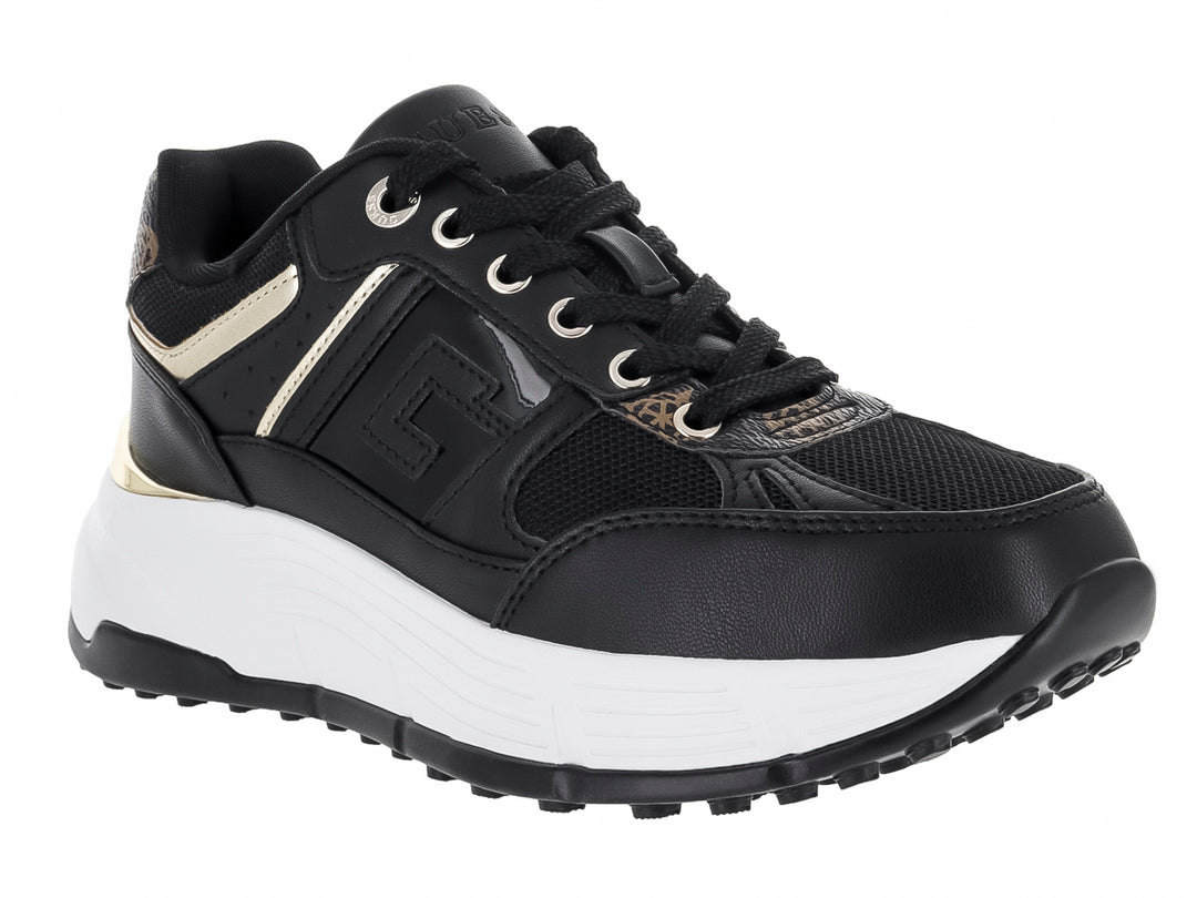 Tenis Guess Fonzi Negro con Dorado para Mujer