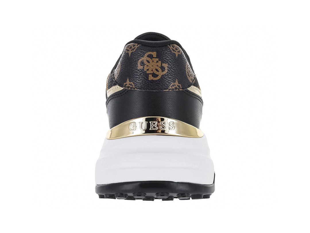 Tenis Guess Fonzi Negro con Dorado para Mujer