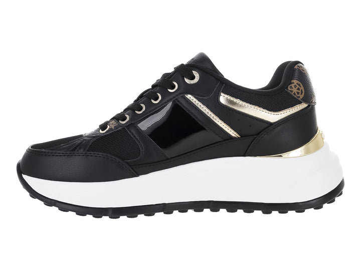Tenis Guess Fonzi Negro con Dorado para Mujer