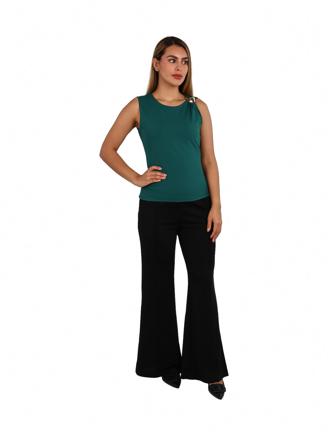 Blusa XIXI Verde Hunter con Detalle para Mujer