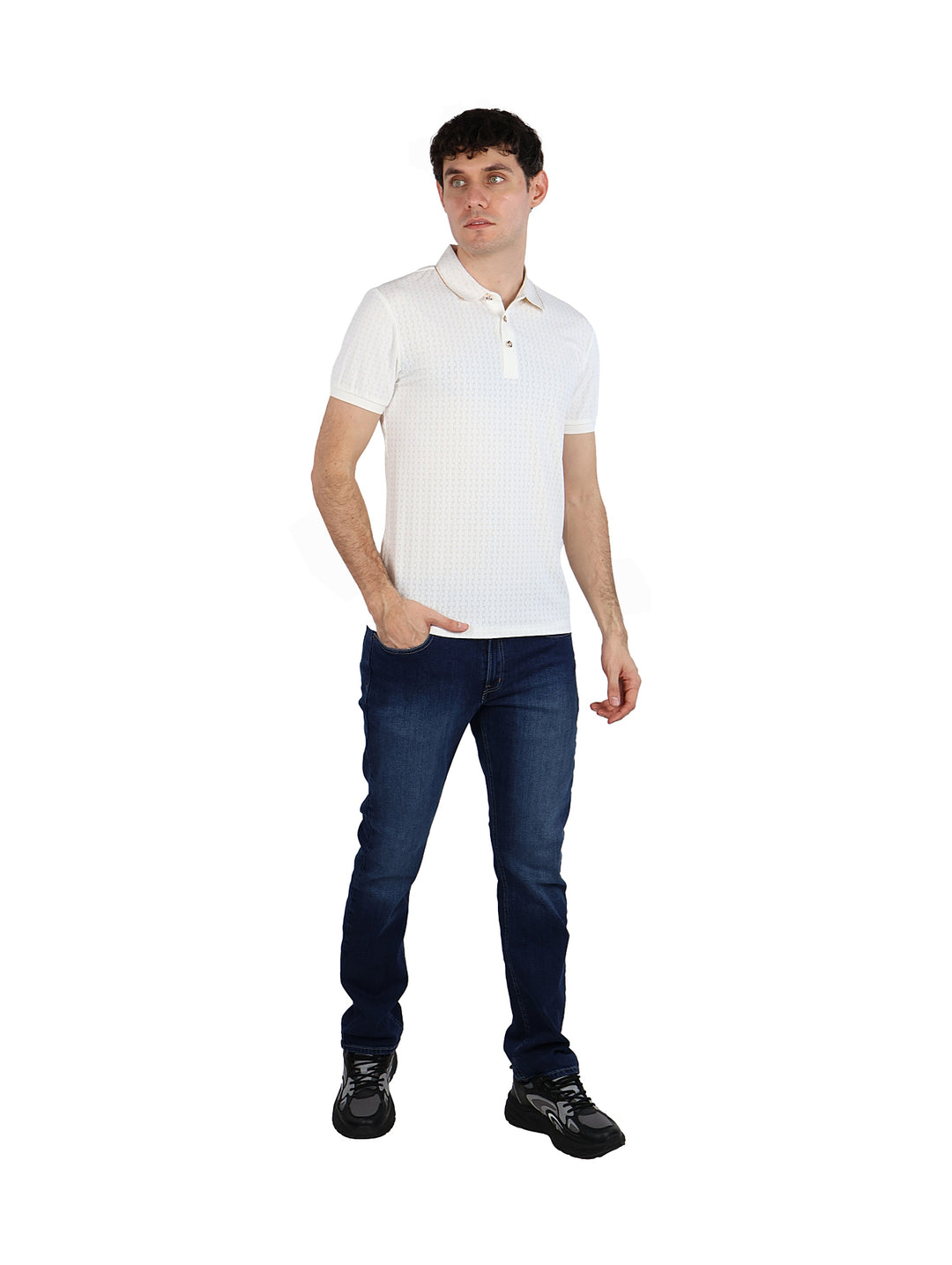 Playera Polo Pavini Blanca para Hombre