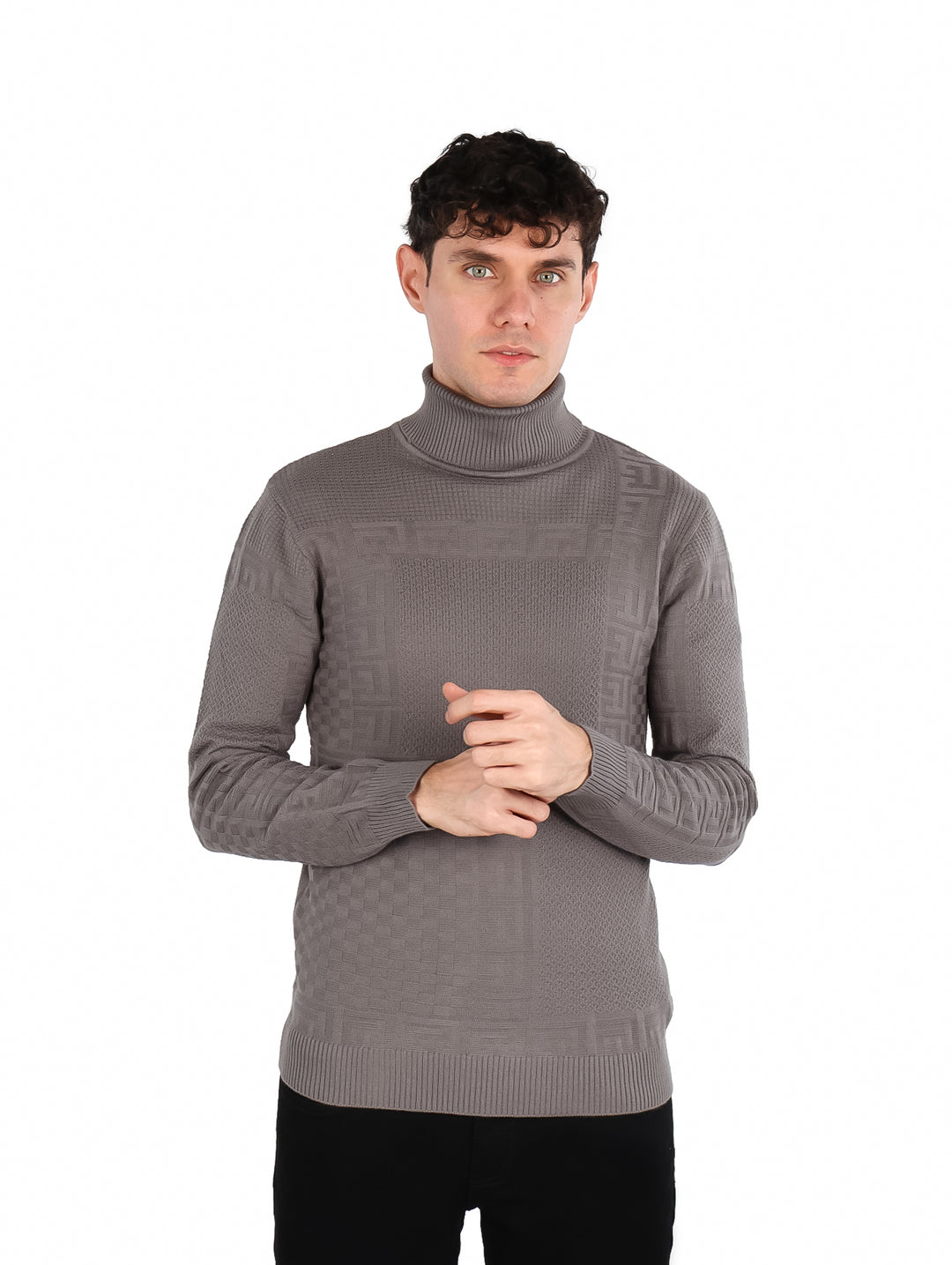 Suéter Cuello de Tortuga Pavini Gris para Hombre