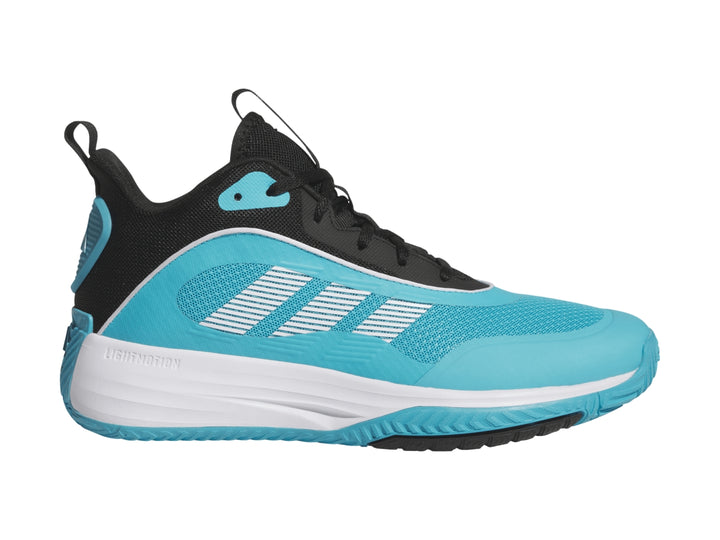 Tenis deportivos Adidas OwnTheGame 3.0 en color azul y negro con suela blanca.