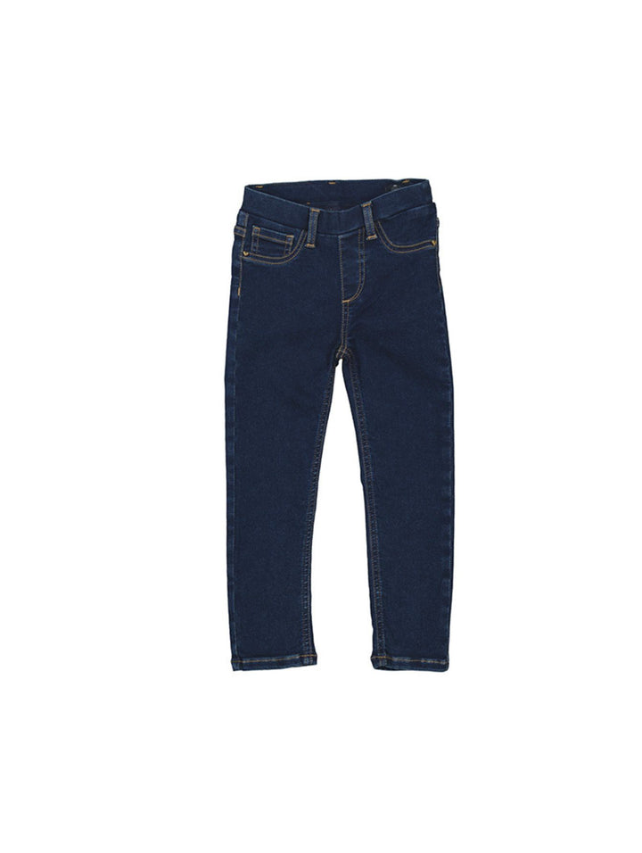 Pantalones tipo tejano en color azul superoscuro para niños.